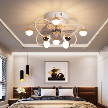 Gold Ceiling Fan Lights for Living and Dining Room - Casatrail.com